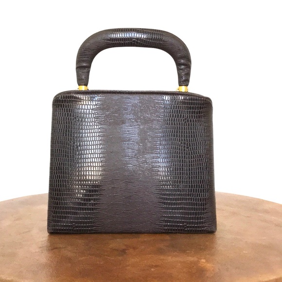 Vintage Bags Vintage Dark Brown Hard Sided Purse Poshmark